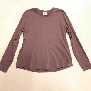 Women's ZeroXposur Durham Eco Melange Long Sleeve T-Shirt Large Vintage Fig